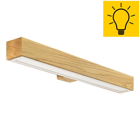 Kinkiet dębowy SLIM 60 cm 3000K