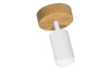 Lampa MODERN Biała - 1 x GU10 - Fi 10 cm - OWAL - LED Wood