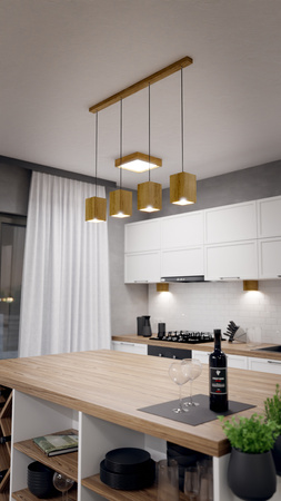 Plafon dębowy 32x32cm 20W