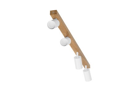 Lampa MODERN Biała - 4 x GU10 - L=90 cm - LED Wood
