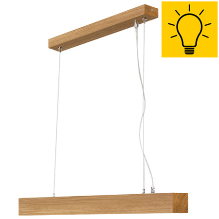 Lampa dębowa SLIM 60 cm 3000K