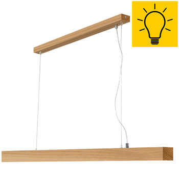 Lampa dębowa SLIM 120 cm 3000K