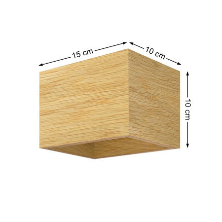 Kinkiet dębowy 15x10 cm Poziomy