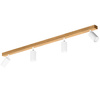 Lampa MODERN Biała - 4 x GU10 - L=90 cm - LED Wood