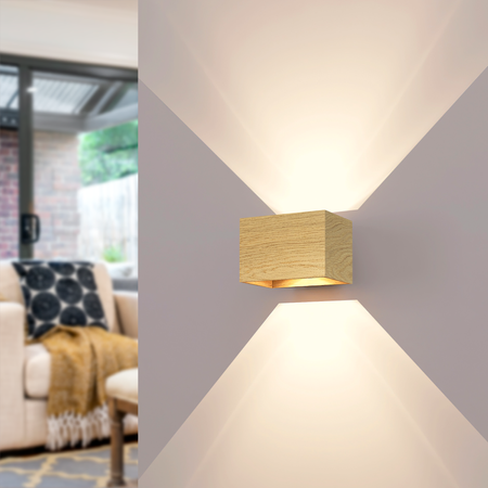 Kinkiet dębowy 15x10 cm Poziomy