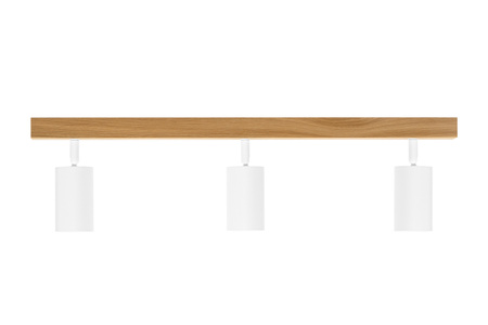 Lampa MODERN Biała - 3 x GU10 - L=60 cm - LED Wood