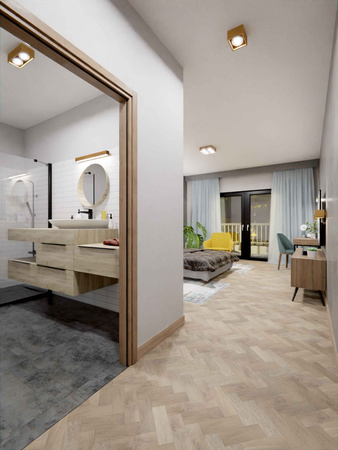 Kinkiet dębowy SLIM 40 cm 4000K