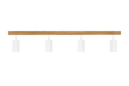 Lampa MODERN Biała - 4 x GU10 - L=90 cm - LED Wood
