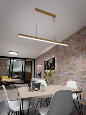 Lampa dębowa SLIM 120 cm 3000K