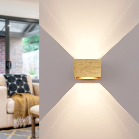 Kinkiet dębowy 15x10 cm Poziomy