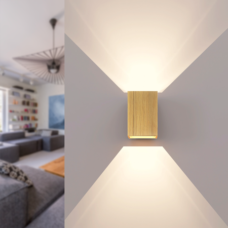 Kinkiet dębowy 10x15 cm Pionowy