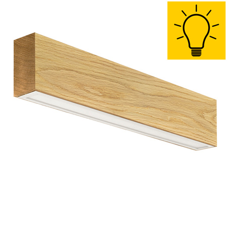 Kinkiet dębowa belka 60 cm 3000K