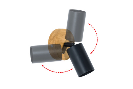 Lampa MODERN - 1 x GU10 - Fi 10 cm - OWAL - LED Wood