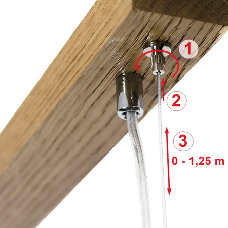 Lampa dębowa SLIM 60 cm 4000K