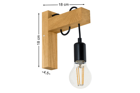 Kinkiet dębowy LUPO