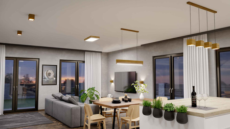 Plafon dębowy 62x32cm 18W