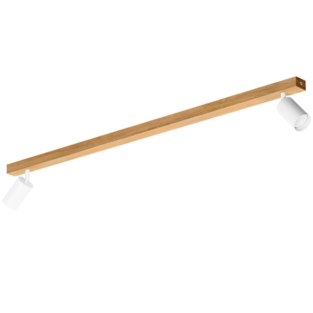 Lampa MODERN Biała - 2 x GU10 - L=90 cm - LED Wood