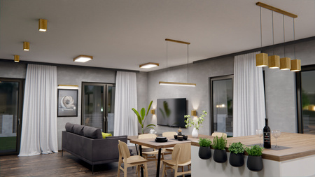 Plafon dębowy 32x32cm 20W