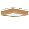 Plafon dębowy 32x32cm 20W