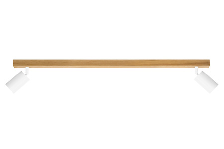 Lampa MODERN Biała - 2 x GU10 - L=90 cm - LED Wood