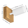 Lampa MODERN Biała - 1 x GU10 - 10x10 cm - LED Wood
