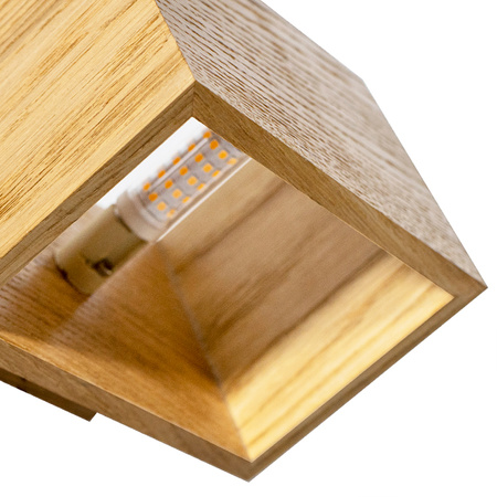 Kinkiet dębowy 15x10 cm Poziomy