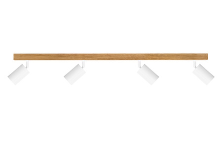 Lampa MODERN Biała - 4 x GU10 - L=90 cm - LED Wood