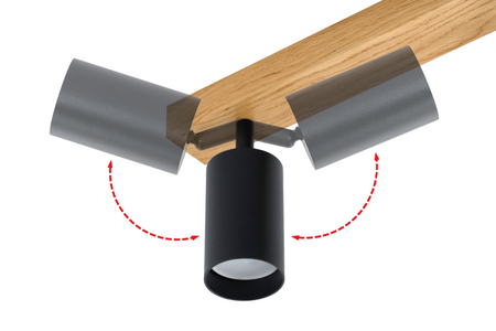 Lampa MODERN - 3 x GU10 - L=60 cm - LED Wood