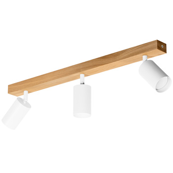 Lampa MODERN Biała - 3 x GU10 - L=60 cm - LED Wood