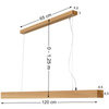Lampa dębowa SLIM 120 cm 4000K - LED Wood