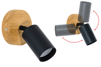 Lampa MODERN - 1 x GU10 - Fi 10 cm - OWAL - LED Wood