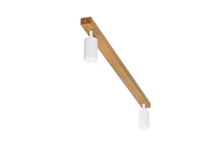 Lampa MODERN Biała - 2 x GU10 - L=90 cm - LED Wood