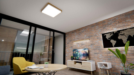 Plafon dębowy 62x62cm 40W