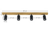Lampa MODERN - 4 x GU10 - L=90 cm - LED Wood