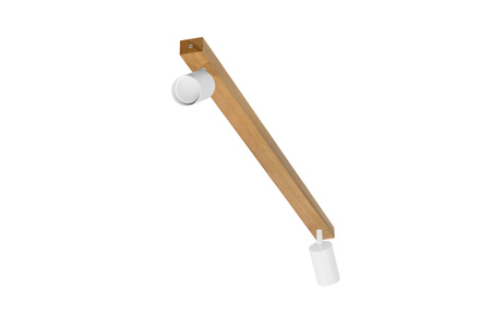 Lampa MODERN Biała - 2 x GU10 - L=90 cm - LED Wood