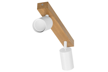 Lampa MODERN Biała - 2 x GU10 - L=35 cm - LED Wood