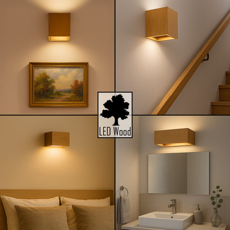 Kinkiet dębowy 10x10 cm